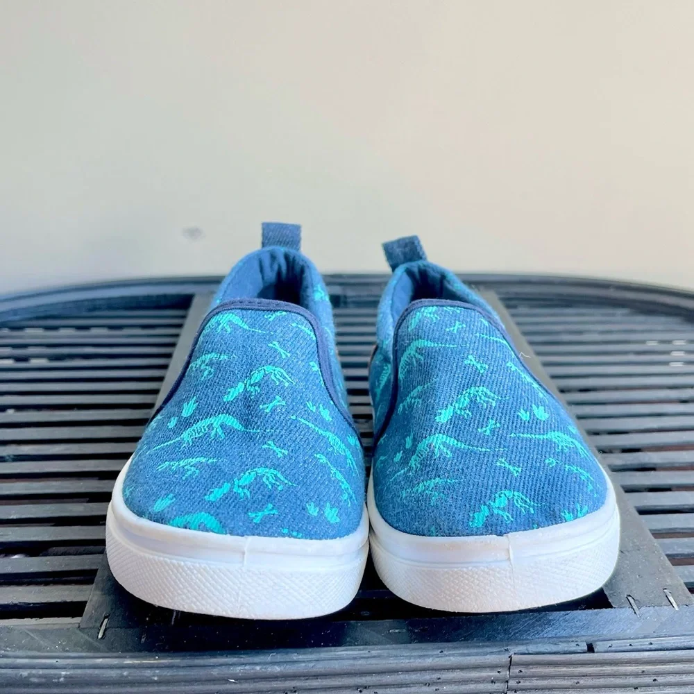 Denim Dinosaur Print Shoe Shox - NWOT - tried on inside only - Picture 6 of 11